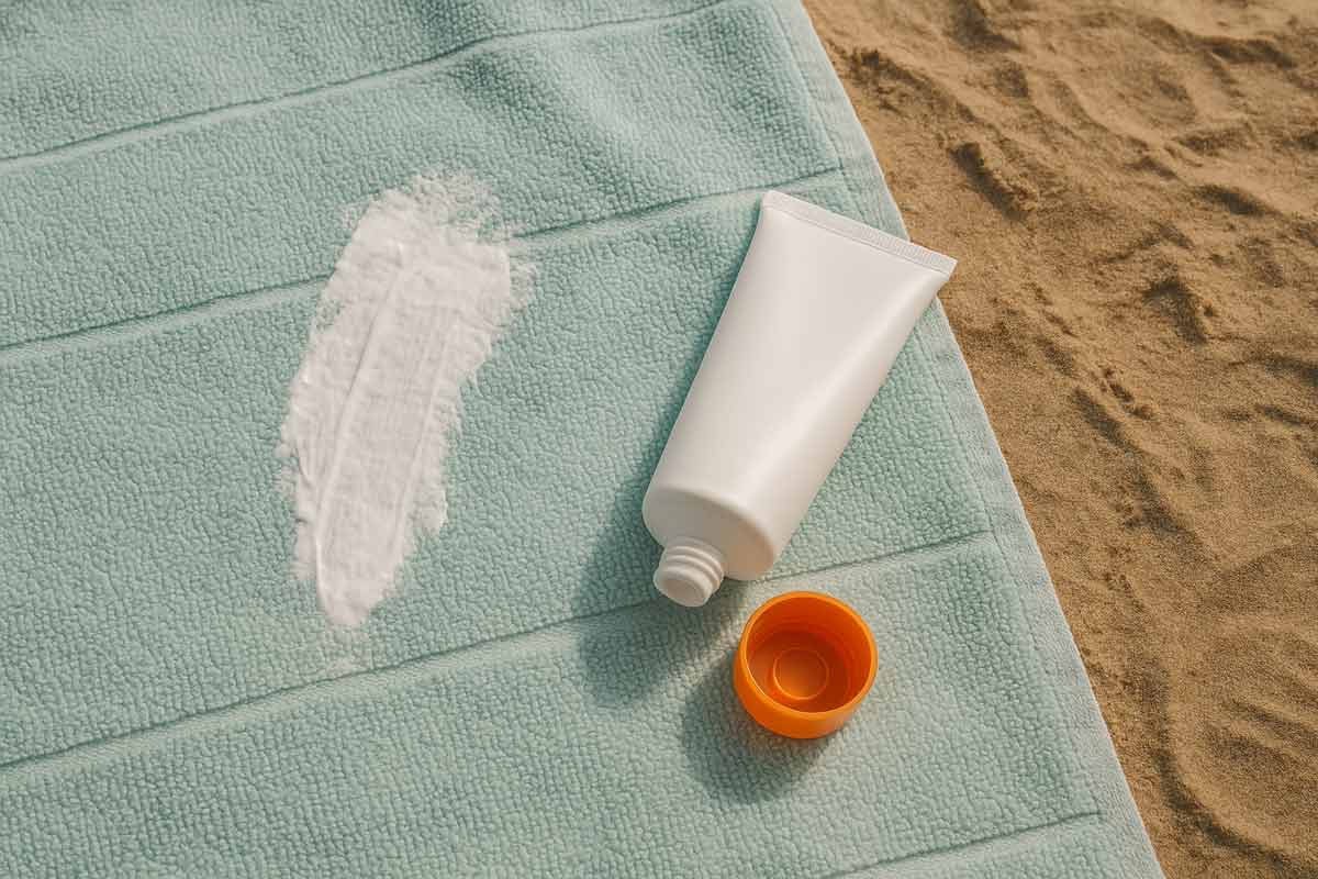 Come eliminare macchie di crema solare dai tessuti